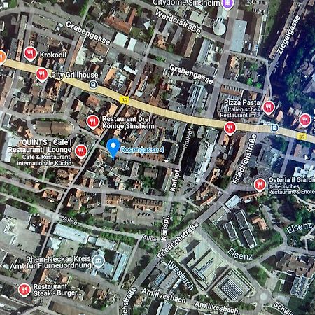זינסהיים City Apart 2 Stadtwohnung Mit Netflix Nahe Bahnhof מראה חיצוני תמונה